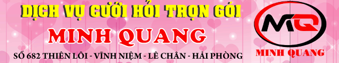 banner cưới hỏi Minh Quang trên di động